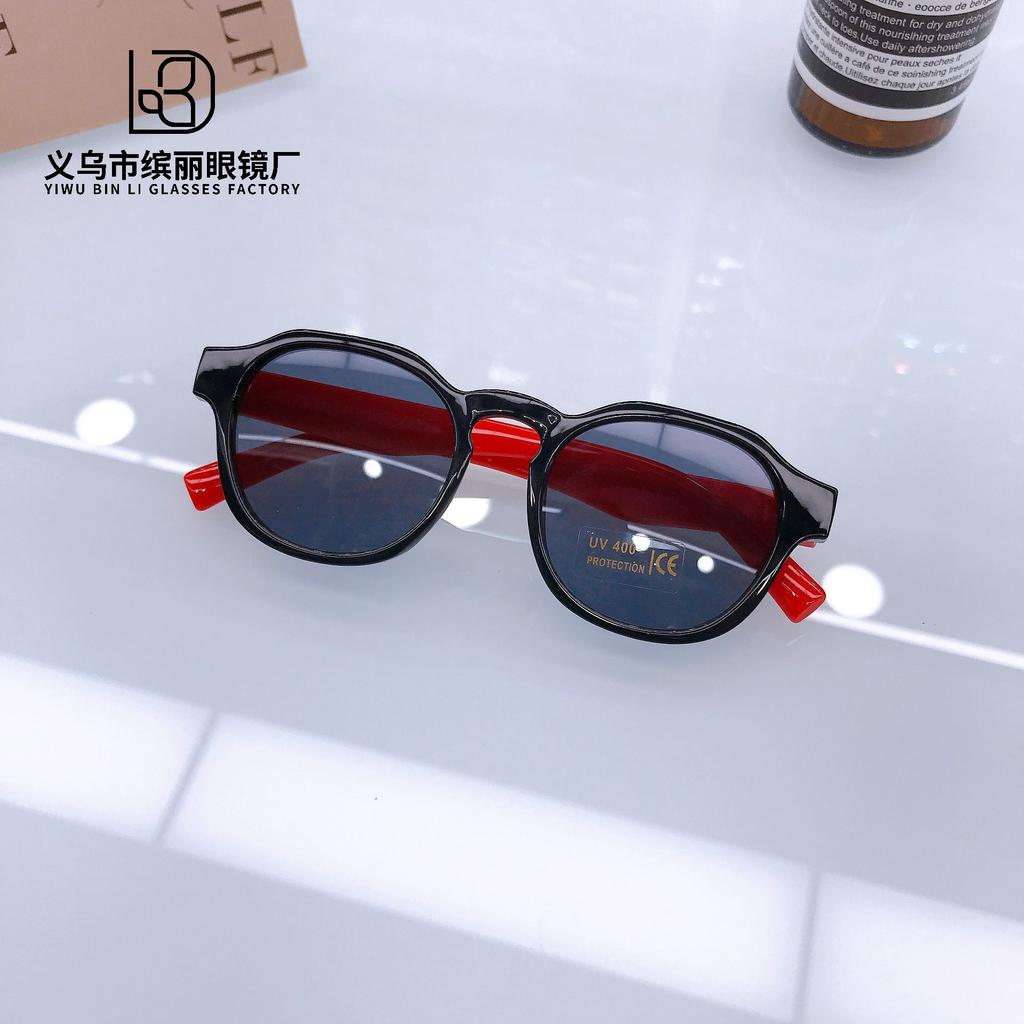 Винтажные модные детские солнцезащитные очки контрастных цветов для девочек, милые вогнутые, солнцезащитные, с защитой от ультрафиолета, очки для мальчиков Tide