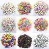 Loose Beads Multicolor Letter Skull Heart Acrylic Spaced Beads Charms Bracelet For Jewelry Making