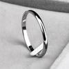 Titanium Steel Smooth Wedding Engagement Bands Rose Gold Color Couple Rings Jewelry