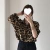 Women's Retro Leopard Print Long Sleeve Lapel Shirt
