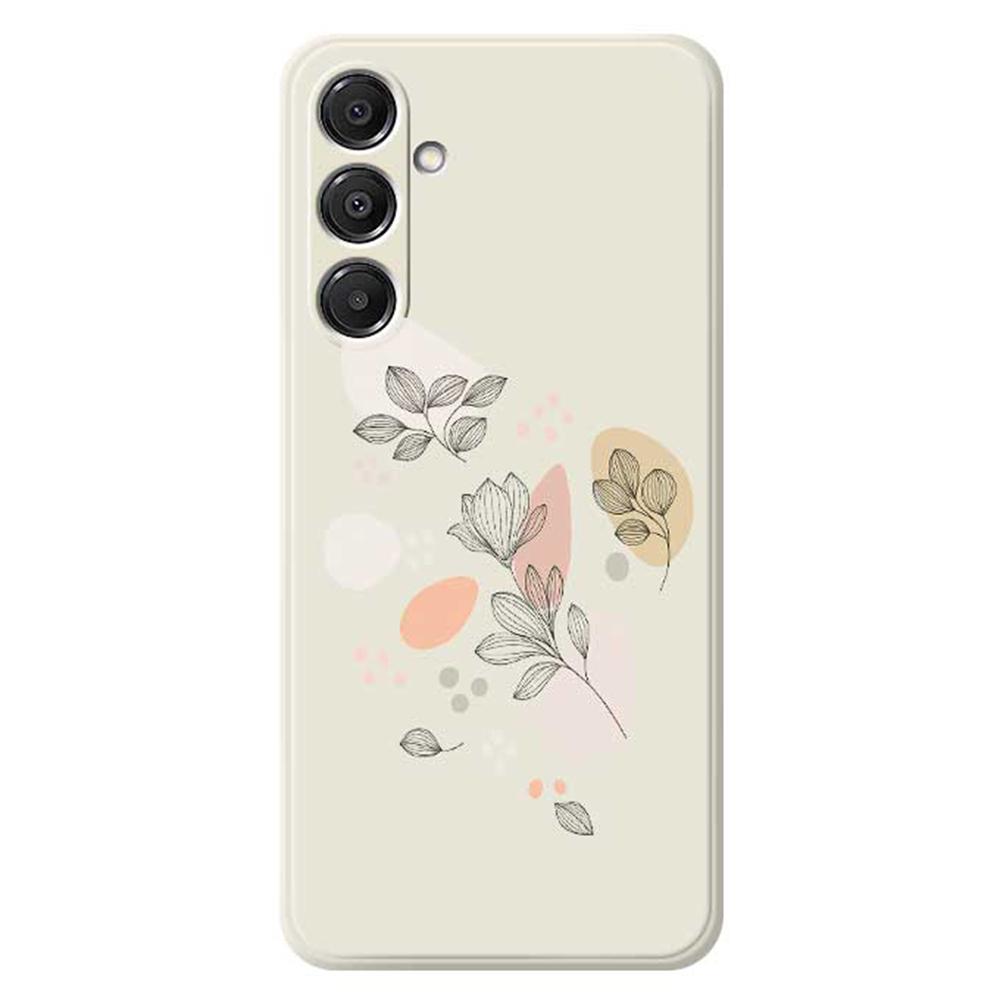 Чехол для Samsung Galaxy A16 5G/4G с принтом в виде эскиза листьев, ТПУ накладка на заднюю панель телефона с прямыми краями