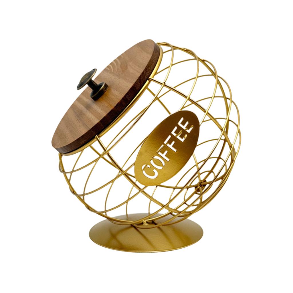 Корзина для хранения фруктов Iron Art, большая емкость, органайзер для кофейных капсул, диспенсер для капсул эспрессо для кухонной столешницы