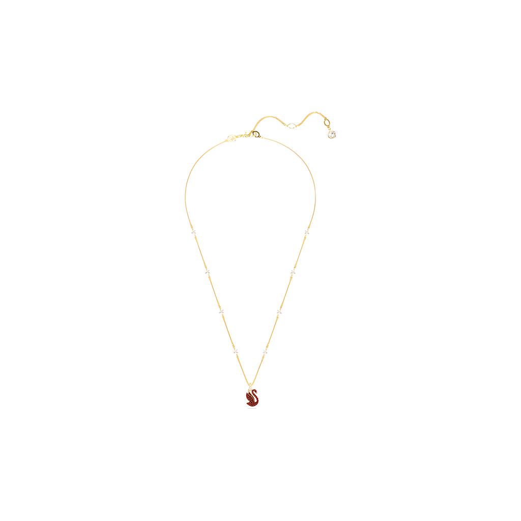 Swarovski Swan Necklaces Womens Gold/Red