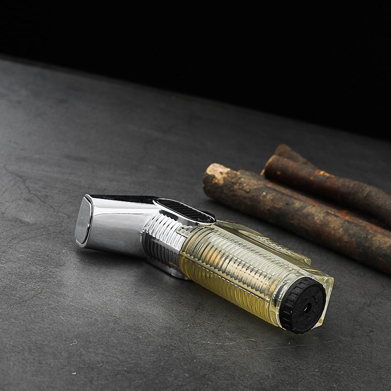 Windproof Dual Flame Torch Men's Cigarette Lighter and Multifunctional Smoking Set