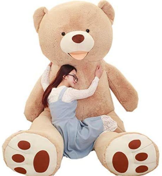 NOVA Plush Extra Teddy Body Cuddle Celebration Gift Toy, Large, Bear, Bear, Pillow, Cushion, Cute, Pillow, (Light Brown, 130cm)