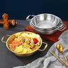 Корейская кастрюля для рамена GOWKE из нержавеющей стали с двумя ручками