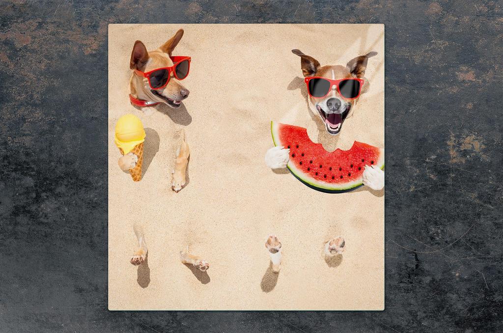 Glass stovetop protector 50x52 Dog