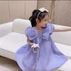 Милое платье с большим бантом для девочек, милая детская одежда, темпераментное платье