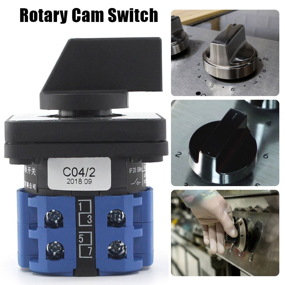 Durable 4 Terminals 380V 20A LW26-20/2 ON/OFF Rotary Cam Switch 2 Position