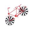 3pcs Red Wind Spinner Decoration Iron Garden Stake Decoration Bicycle Wind Spinner  Outdoor Garden