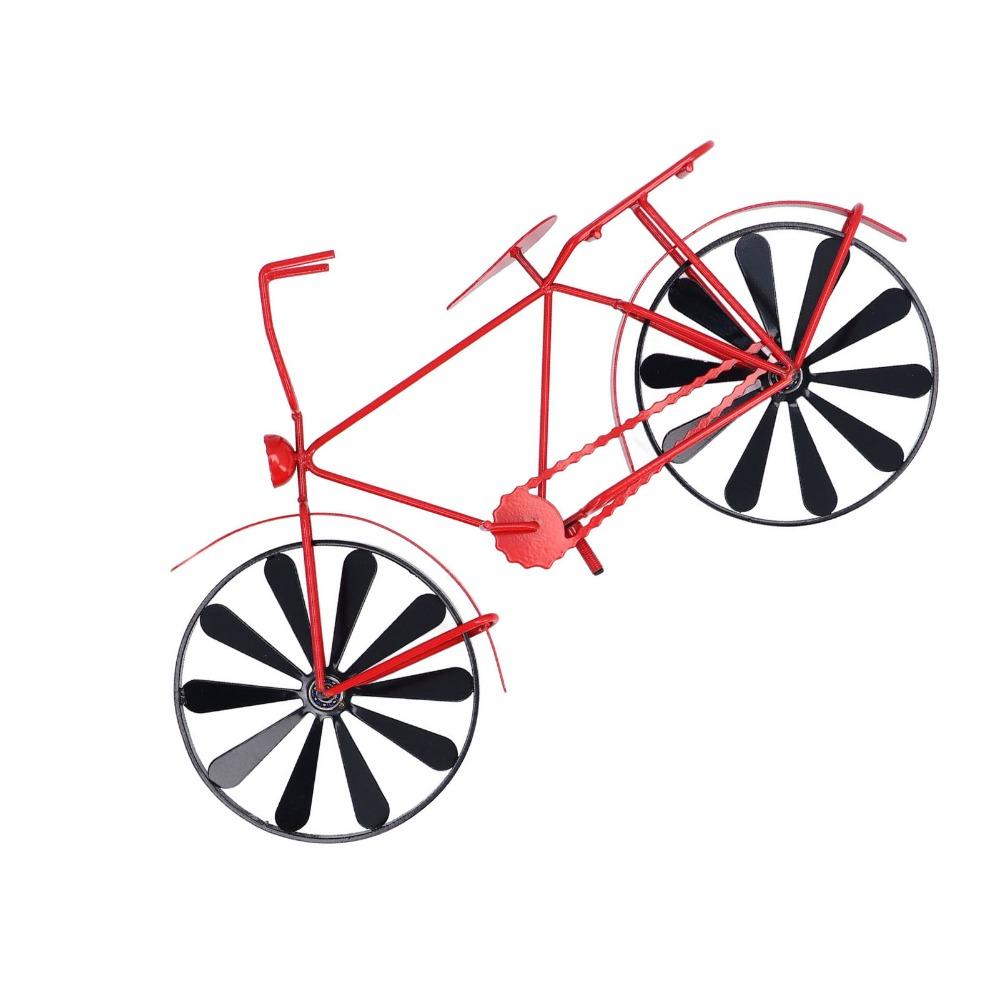 3pcs Red Wind Spinner Decoration Iron Garden Stake Decoration Bicycle Wind Spinner Outdoor Garden