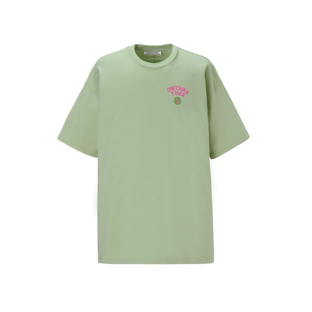 Onitsuka Tiger OVERSIZED GRAPHIC T Short Sleeved T Shirts Unisex Gray Green 2183B561-300