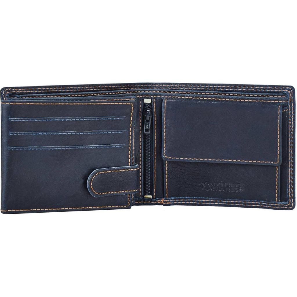 Мужской кошелек из натуральной кожи - стандартный размер (7 слотов для карт)