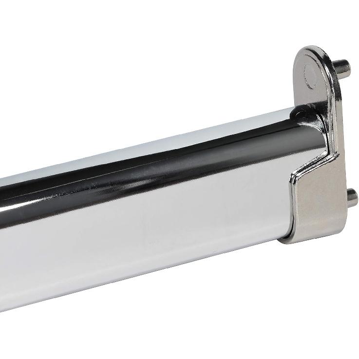 Rok Hardware Chrome 1-3/16" (30 mm) x 19/32" (15mm) Oval Closet Rod End Support with 3/16" (5mm) P 30X15X5MMCH (2 Pack)