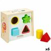 Child's Wooden Puzzle Woomax Shapes 13.5 X 7.5 X 13 Cm (6 Units)