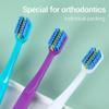 Мягкая щетина Ортодонтическая чистящая щетка Ручка из ПП Чистка ортодонтических брекетов Зубная щетка