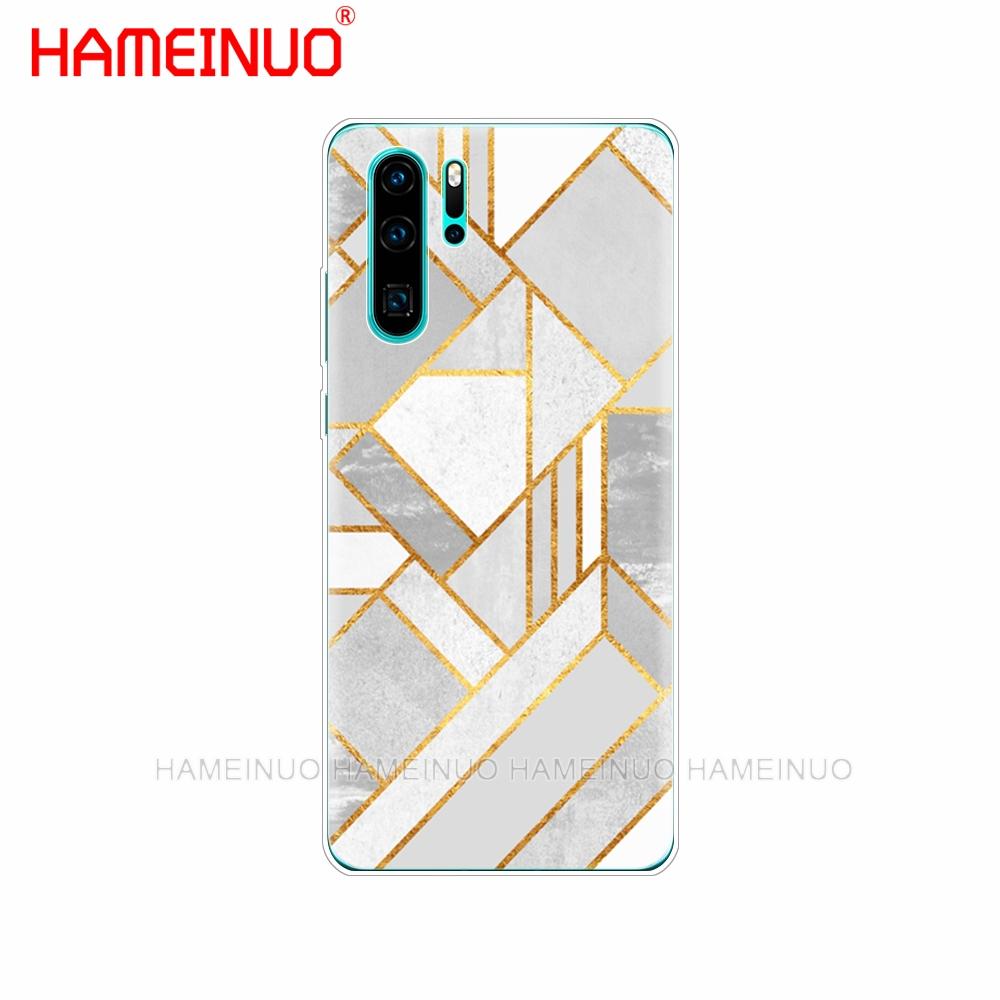 Силиконовый чехол для телефона huawei P30 PRO LITE P SMART 2019 plus p smart Z p20 lite 2019 Marble Line Geometric Graphic
