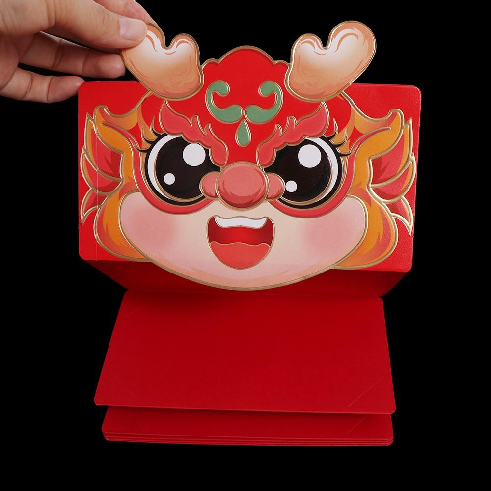 Dragon Chinese Red Envelope Paper Money Pocket Hong Bao Folding Red Envelopes Chidren Gifts