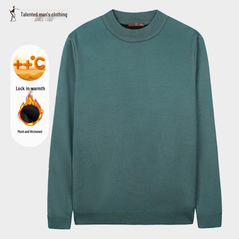 Мужской трикотажный пуловер Caizi с плюшевой подкладкой