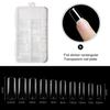 100Pcs/Box Fake Nails Water Drop T-Shaped Short Round Square Head Ultra Thin DIY Transparent Artificial Nails FALSE Nail Extension