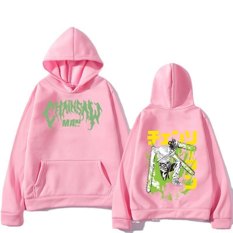 Denji Chainsaw Man Anime Hoodie Unisex Oversized Fleece Lined Pullover Sweatshirt Teens Winter Casual Wear