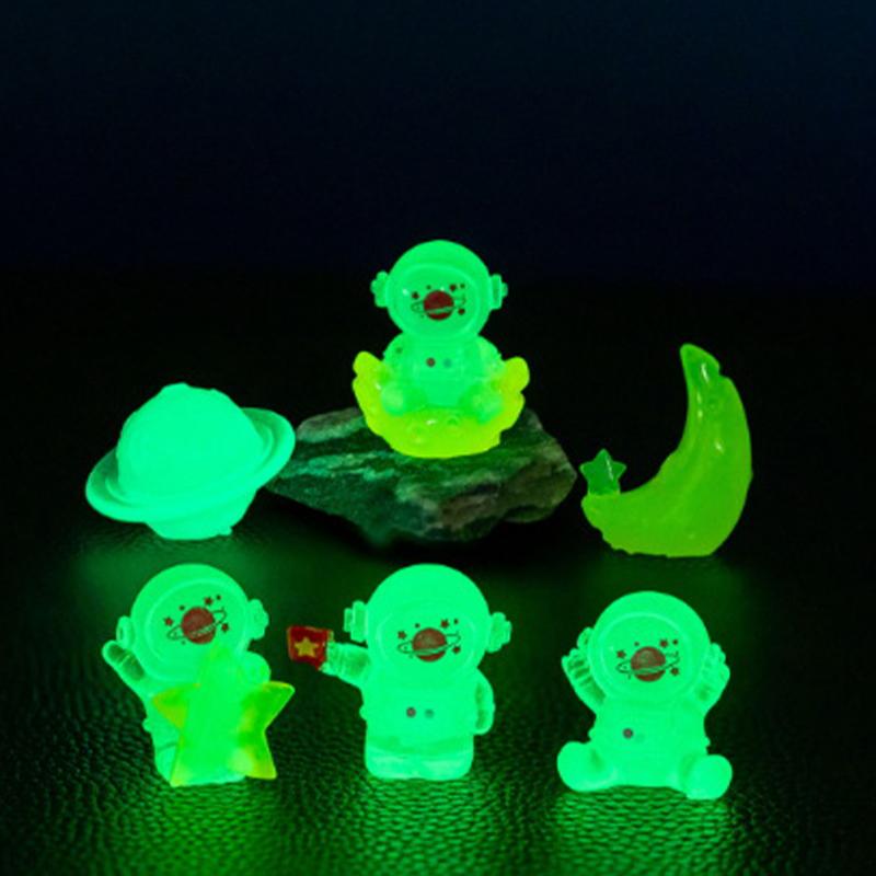 1Pcs Luminous Astronaut Resin Spaceman Figurine Home Decor Glowing Miniature Desktop Home Decoration Accessories