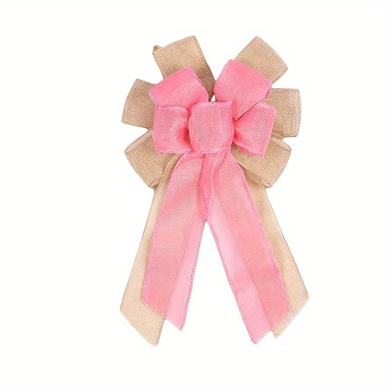 Красочный многослойный бант из мешковины летний венок декоративное подвесное домашнее украшение