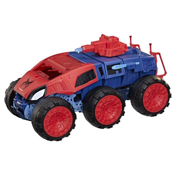 Spiderman Super tank a mâchoire 2-en-1, coffret de figurines de 11,5 cm avec véhicule, jouets de super-héros et figurines, des 4 ans