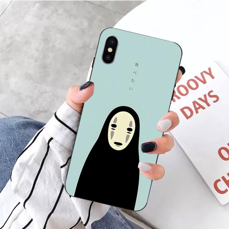 Чехол для телефона Studio Ghibli «Унесенные призраками она» для IPhone 14 13 12 11 XS X 8 7 6 Plus Mini Pro Max SE 2022, мягкий черный чехол для телефона