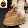 Platform Women Fur Ankle Boots Suede Flats Warm Shoes Casual Snow Boots Woman Trend Short Plush Cozy Sneakers