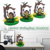 Solar Dancing Animated Toy Cute Solar Powered Animal Monkey Swinging Bobble Dancer Toy For Car Interior Decoration