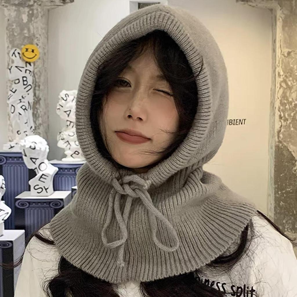 2024 Wool Balaclava Pullover - Warm Ear & Neck Protection Scarf Hat, One-Piece Cold Protection