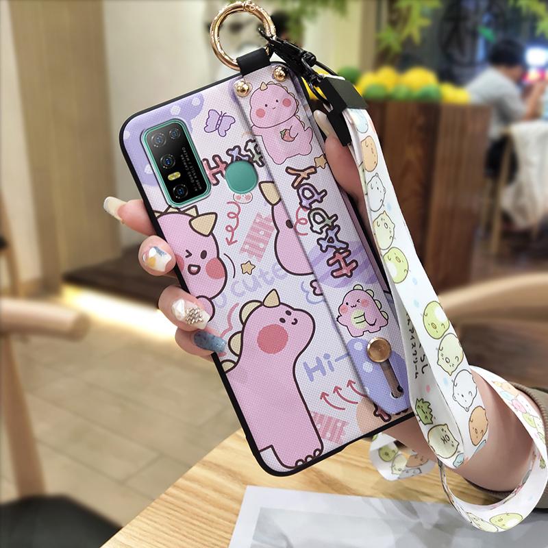 Anti-knock Lanyard Phone Case For Doogee N30 Cartoon Protective Fashion Design Soft Case Phone Holder Shockproof Ring