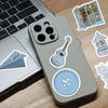 50Pcs/Set Baby Blue . Coastal Aesthetic Stickers DIY Fashion Waterproof Doodle Decals Stickers
