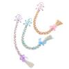 Детское удлинение для хвоста с резинкой для волос, стразами, снежинкой, бантом, костюм на Хэллоуин, вечеринку, накладной хвост для девочек, синтетический, длинный