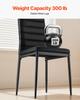 Modern Dining Room Accent Chairs Set of 6, Upholstered Leather Side Chair for Dining Tables, Space-Saving Kitchen Table Chair with Thick Cushions and