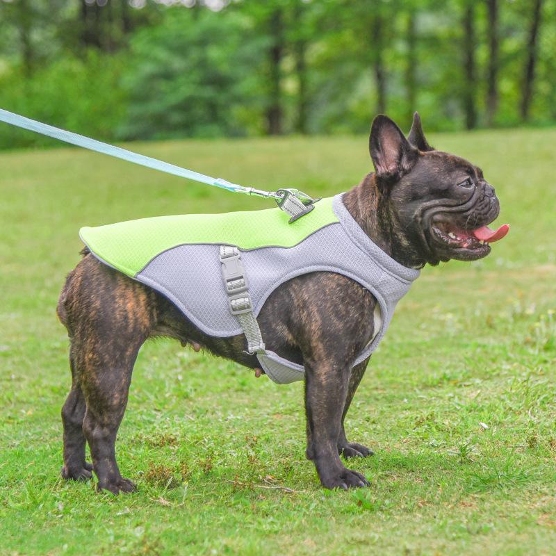 French Bulldog Dog Cooling Vest for Small Medium Dogs Summer Pet Clothes Harness Schnauzer Shiba Inu Jacket Mascotas Clothing