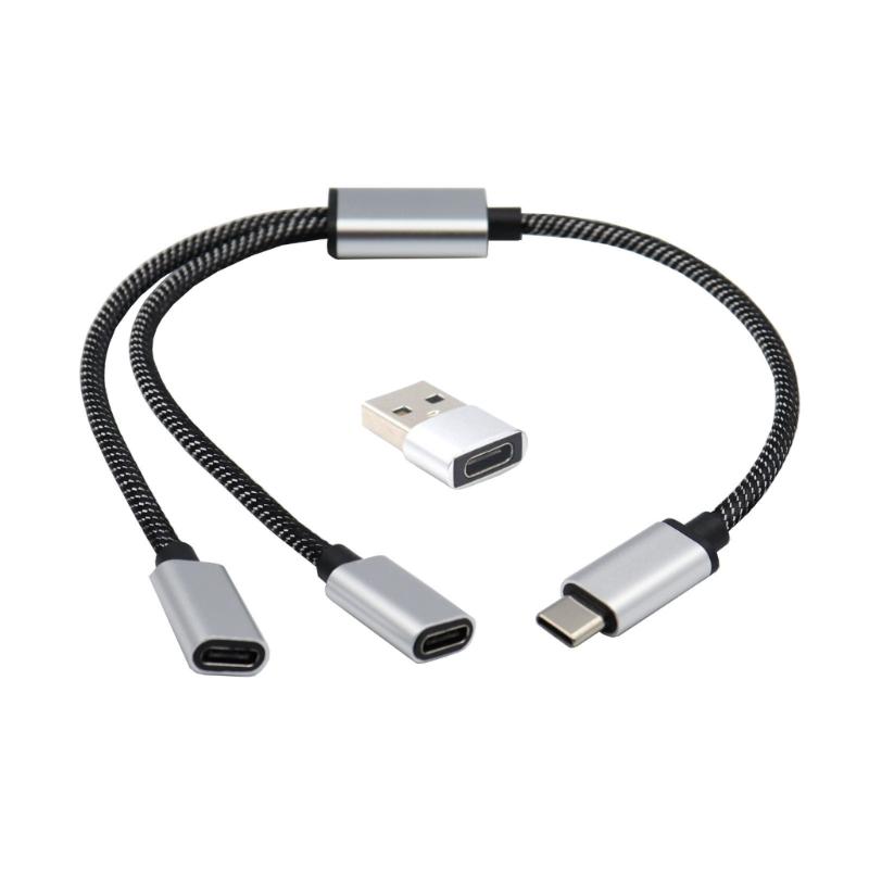 Разветвитель USB C (папа) на 2/3 USB C (мама) Кабели-конвертеры Несколько хабов Порт USB C Хаб Зарядное устройство Адаптер для разделения питания 11,81 дюйма