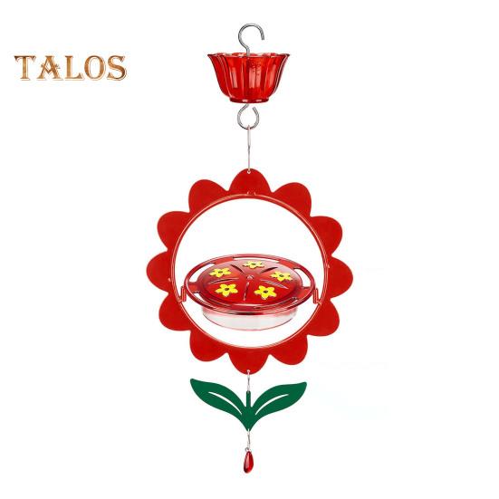 Кормушка для колибри, подвесная, наружная, цветочный дизайн, кормушка для диких птиц, нектар, ров для муравьев, для декора патио на заднем дворе