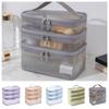 1/2/3 Layers Cosmetic Storage Bag Zipper Toiletries Organizer Handbag Mesh Cosmetic Bags  Outdoor