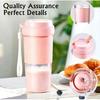 400ML Mini Portable Electric Juicer Fruit Cup Food-Blender Mixer USB Rechargable 40 Seconds of Quick Juice Maker