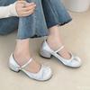Spring Autumn Women's New Shoes Mary Jane Coarse Heel Shoes Elegant Trendy Bow Shoe Light Versatile Ladies Pumps Mujer