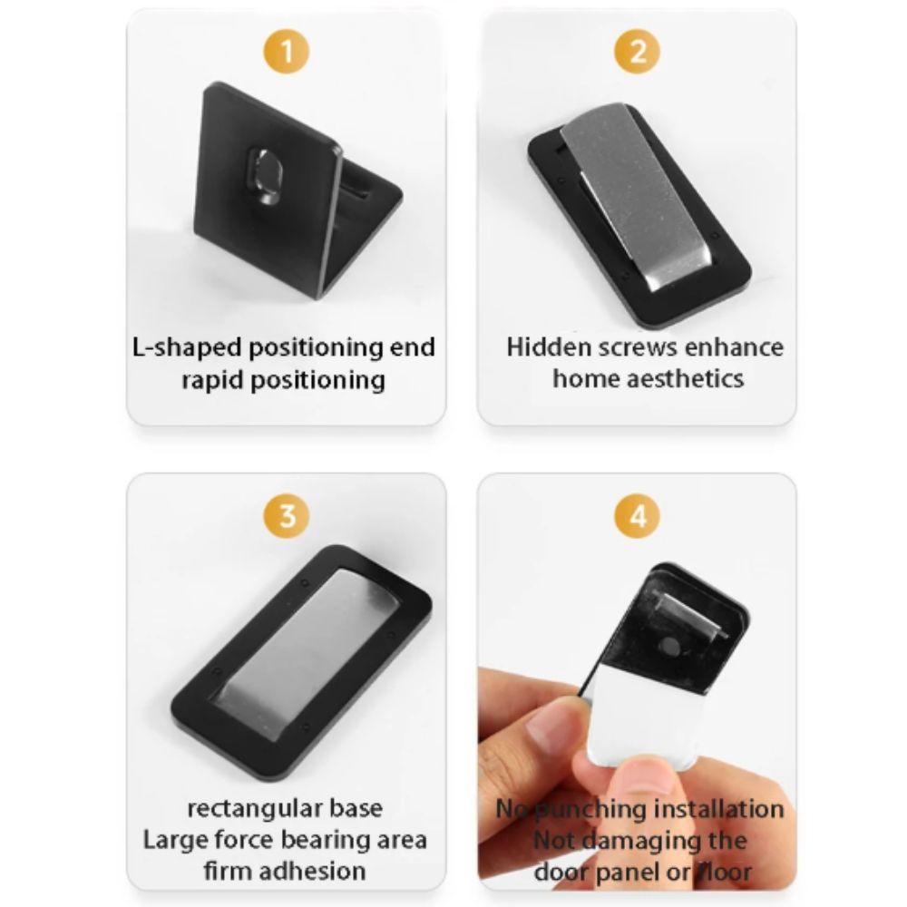 Stainless Steel Ultra Thin Door Stopper Strong Magnetic Anti-collision Strong Magnetic Door Holder Aluminum Alloy Ultra Thin