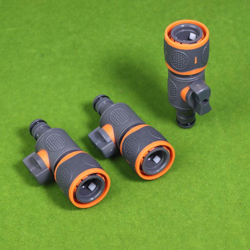 3Pcs Quick Connect Garden Hose Adapter With Ball Valve Fits 1/2", 3/8", & 3/4" Etc Hose Quick Connectors For Garden/Car Washing