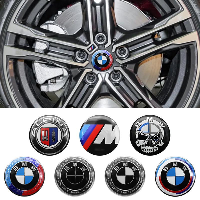 4Pcs 56mm 60mm 65mm Car Wheel Center Hub Caps Stickers Badge Accessories For BMW E46 E39 E87 E90 E28 E53 E30 E60 E34 E36 E61 E62