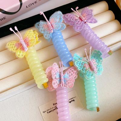 Дофаминовая заколка для волос с жемчужиной-бабочкой, телефонный шнур, изысканная универсальная резинка для волос, модный милый головной убор, аксессуары для волос, высокое качество