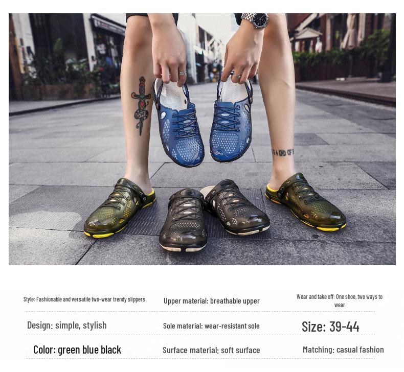 Мужские летние пляжные и повседневные сандалии-трансформеры для улицы