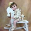 BZDOLL 60CM 3D Skin Visible Veins Reborn Baby Girl Finished Tayra Doll Cloth Body Toy Soft Silicone Princess Toddler Alive Bebe
