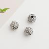 S999 Sterling Silver 3D Coin Spacer Beads for DIY Bracelets and Necklaces