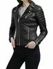 Black Women Soft Genuine Lambskin Real Leather Party Stylish Slim Fit Jacket